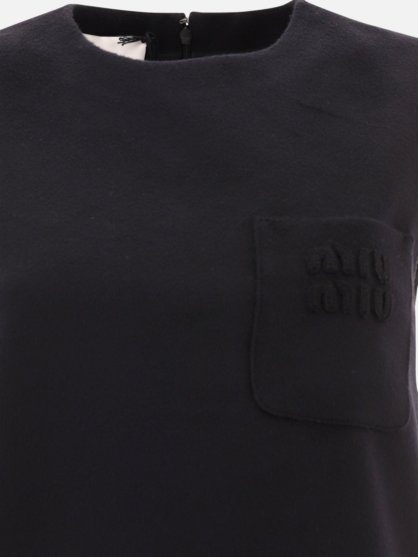 Mini dresses 90% lana vergine 10% cashmere  Black - Miu Miu Women | PDP | VIETTI Online Store | Zoom-Modal_3
