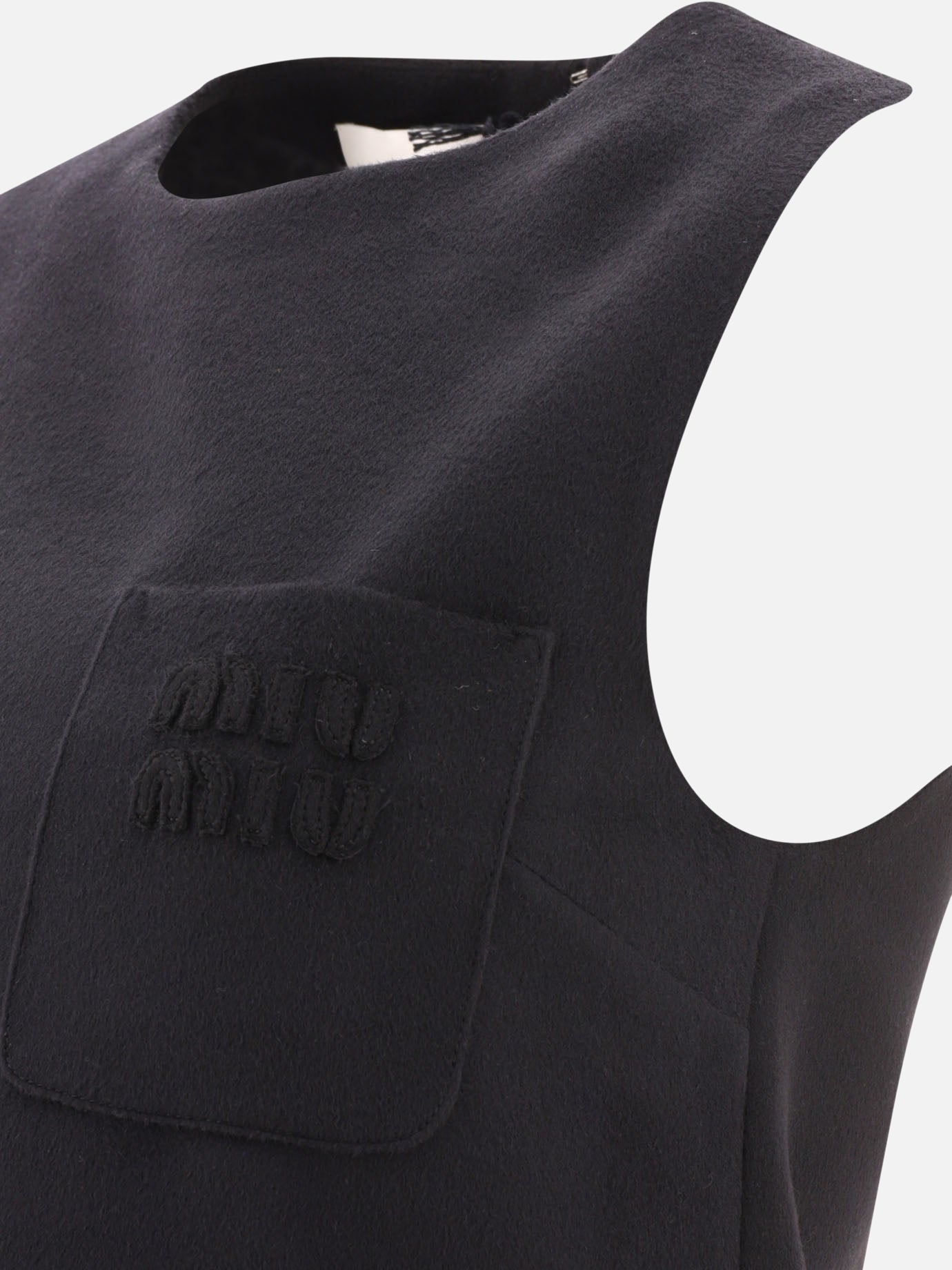 Mini dresses 90% lana vergine 10% cashmere  Black - Miu Miu Women | PDP | VIETTI Online Store | thumbnail_4