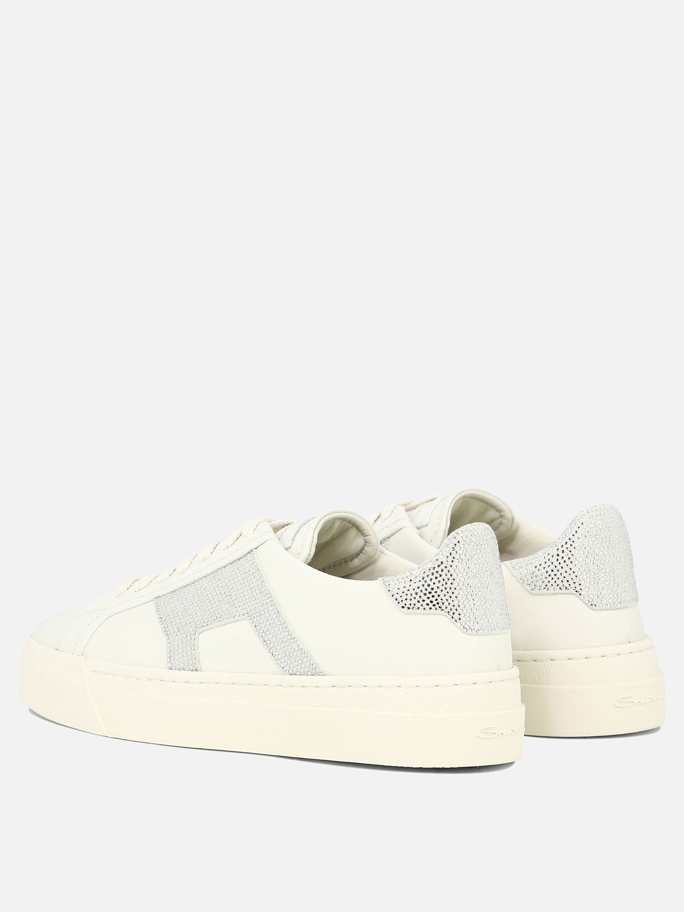 Low top sneakers 100% leather - 100% rubber  White - Santoni Women | PDP | VIETTI Online Store | Zoom-Modal_4
