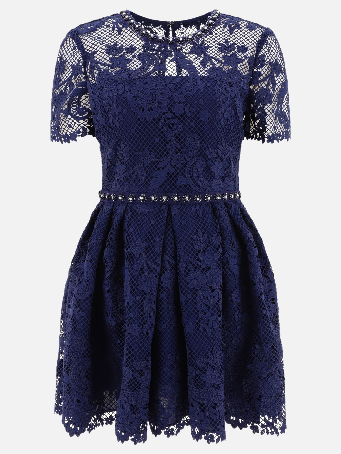 Mini dresses 100% polyester  Blue - Self-portrait Women | PDP | VIETTI Online Store | Zoom-Modal
