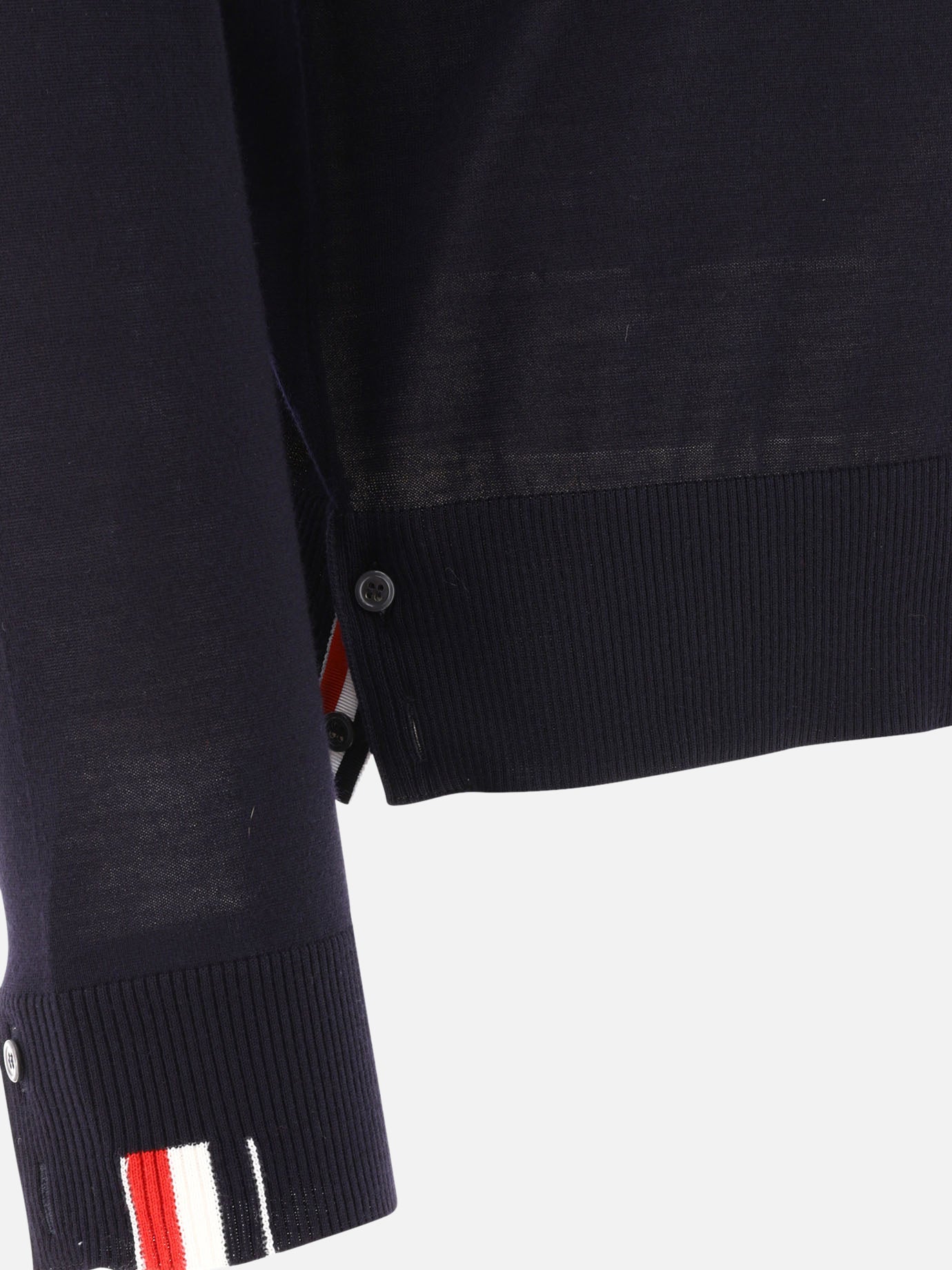 Crewneck sweaters 99% lana vergine 1% poliammide  Blue - Thom Browne Men | PDP | VIETTI Online Store | thumbnail_4