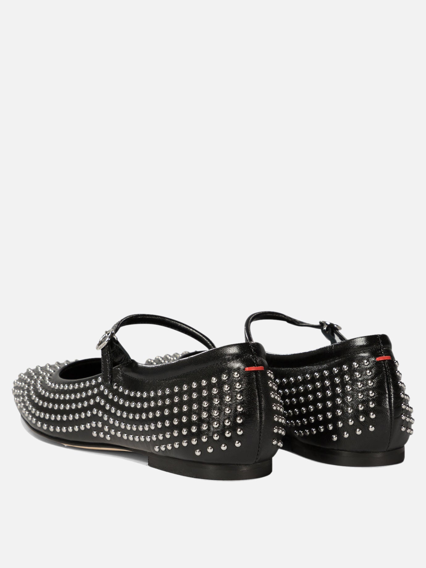 Aeyde "Uma" mini studded ballet flats Black