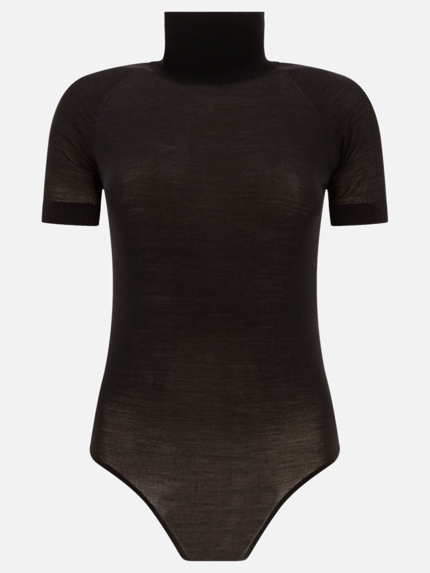 See-through wool bodysuit