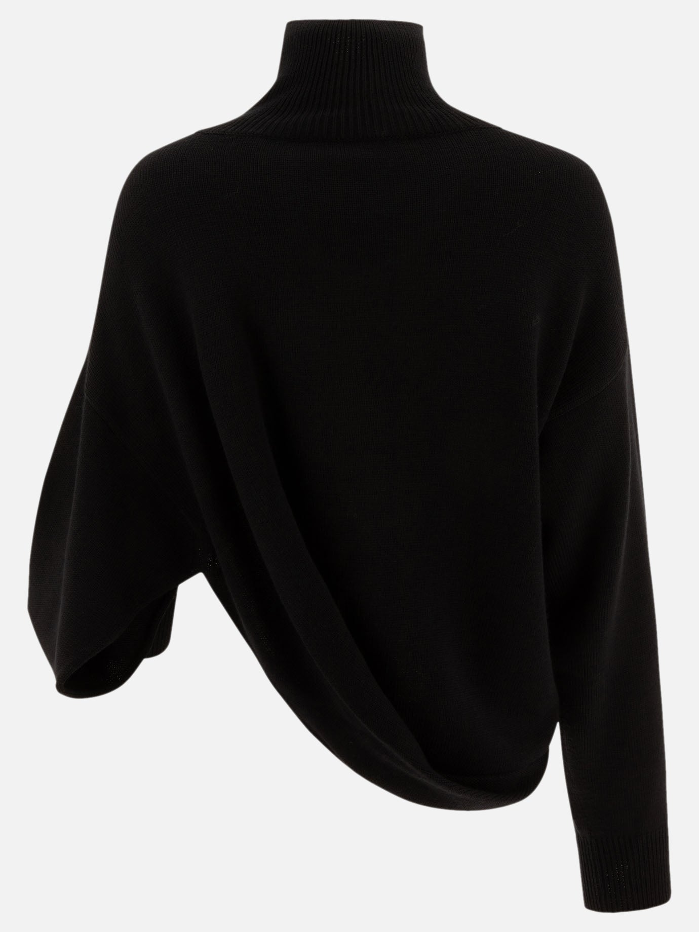 Asymmetric turtleneck sweater