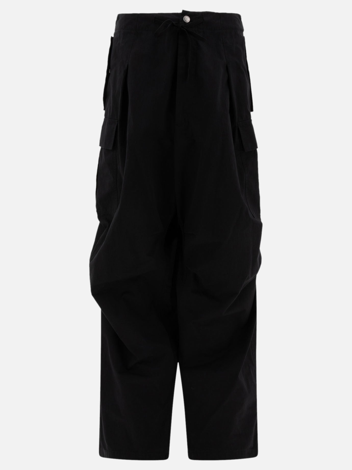 Alexander McQueen Pleated cargo trousers Black