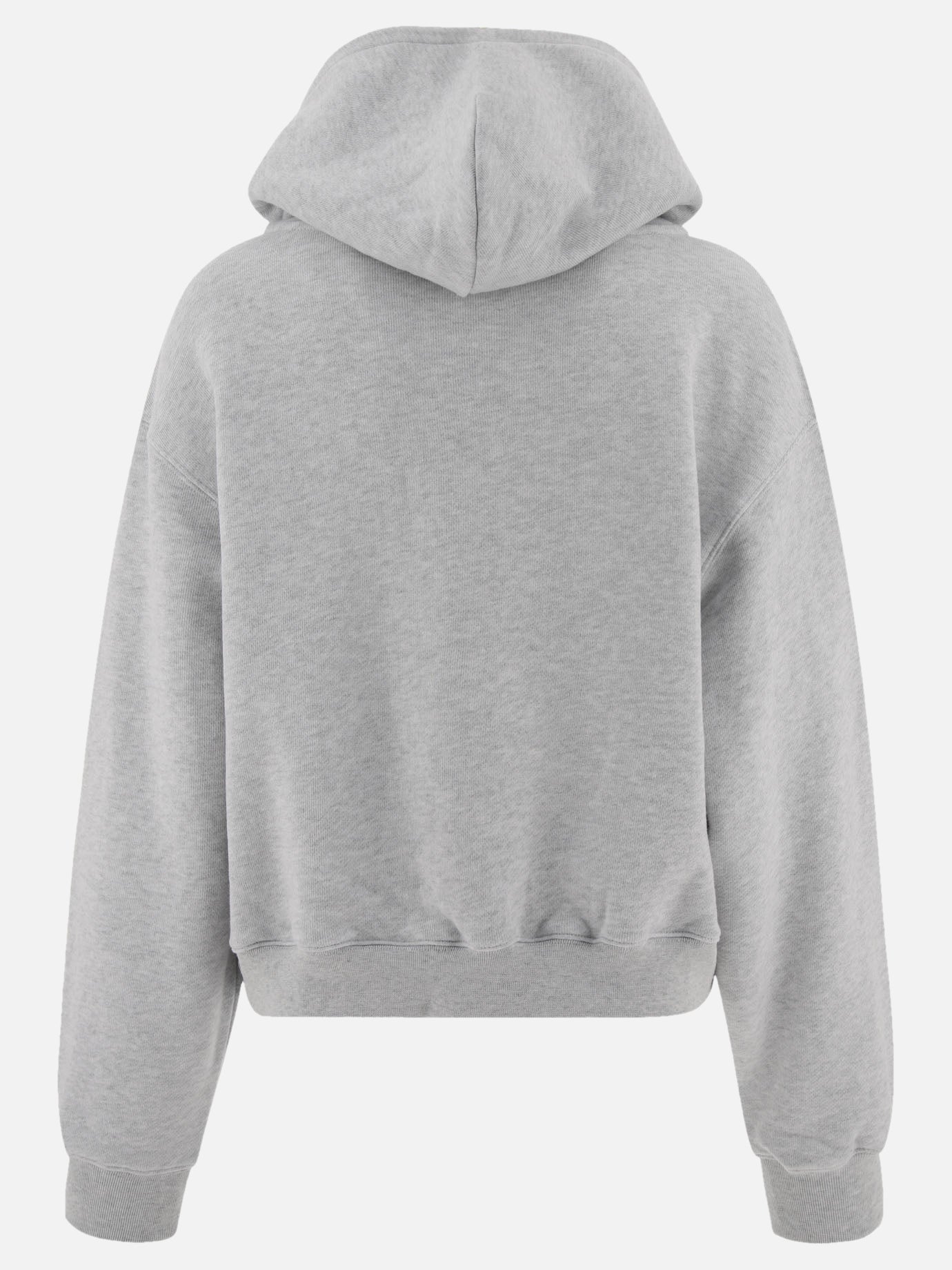 Puff logo hoodie in structured terry