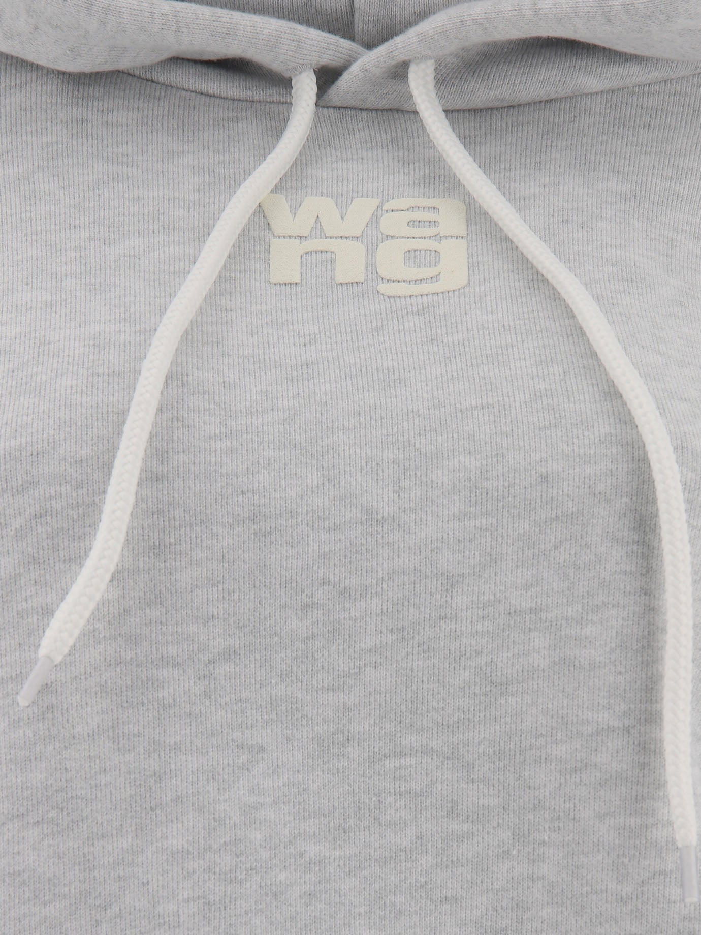 Puff logo hoodie in structured terry