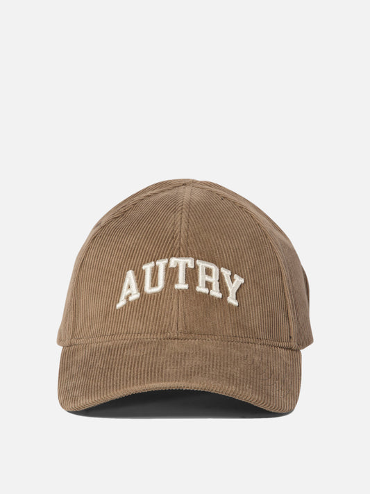 Autry Corduroy baseball cap with embroidery Brown