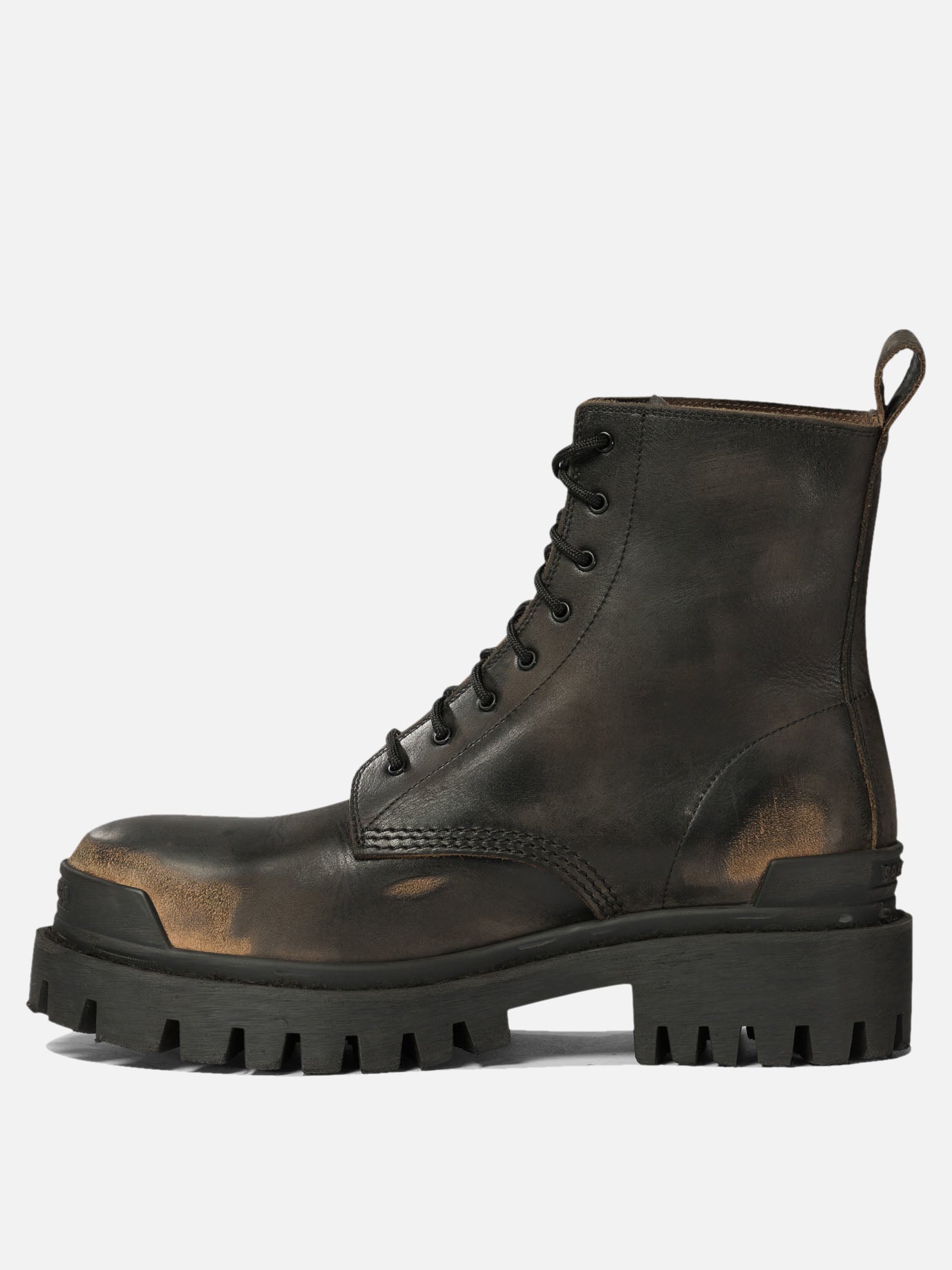 Balenciaga "Strike" combat boots Brown