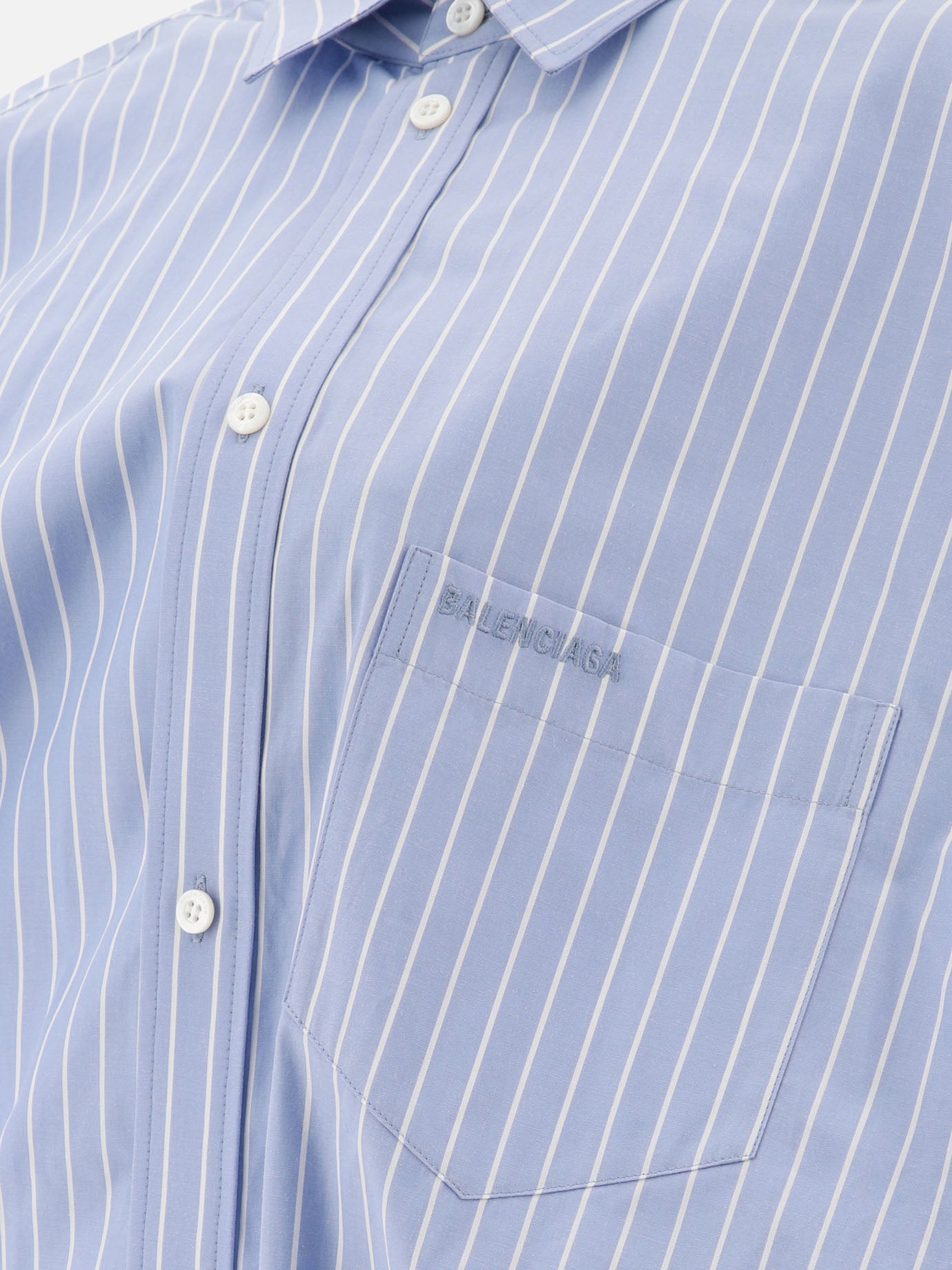 Striped shirt with embroidered logo