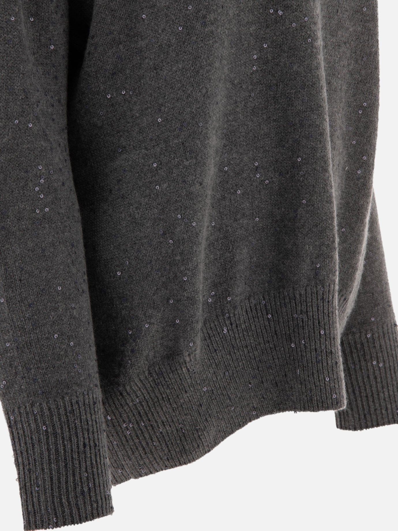 Cashmere and silk turtleneck with sequins