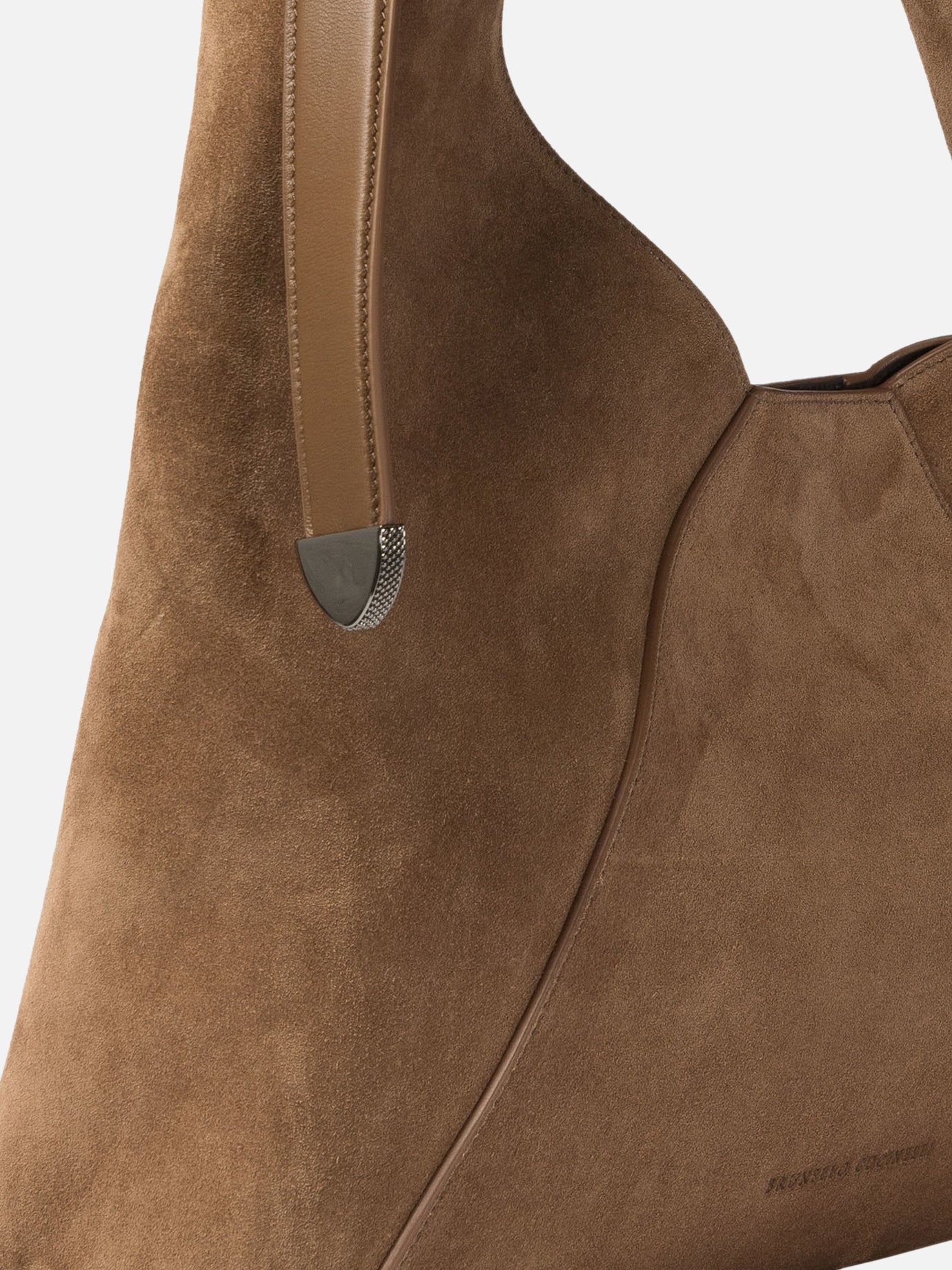 Sueded calfskin hobo bag