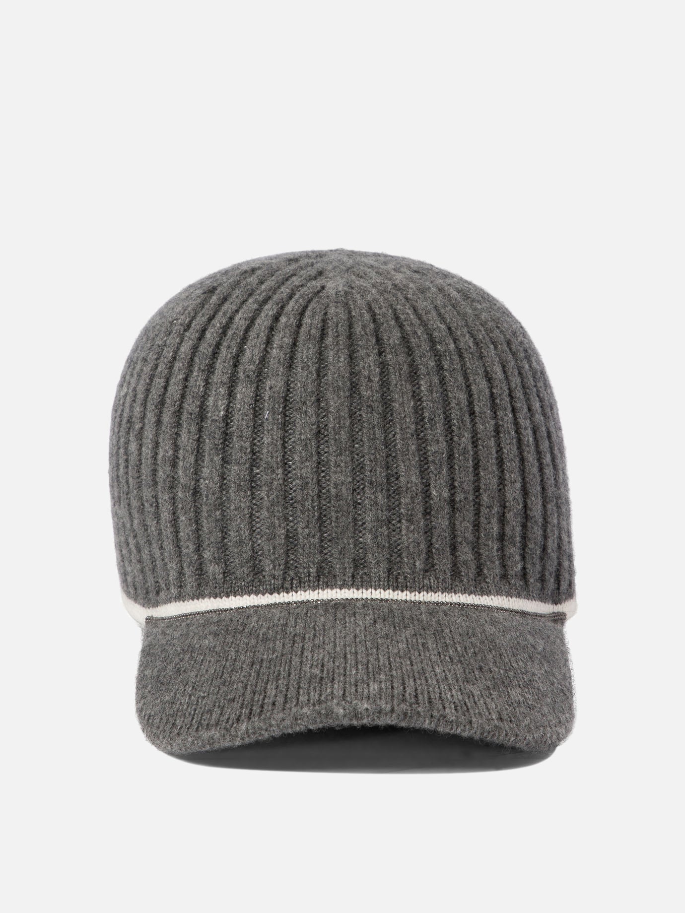 Brunello Cucinelli Ribbed wool cap Grey