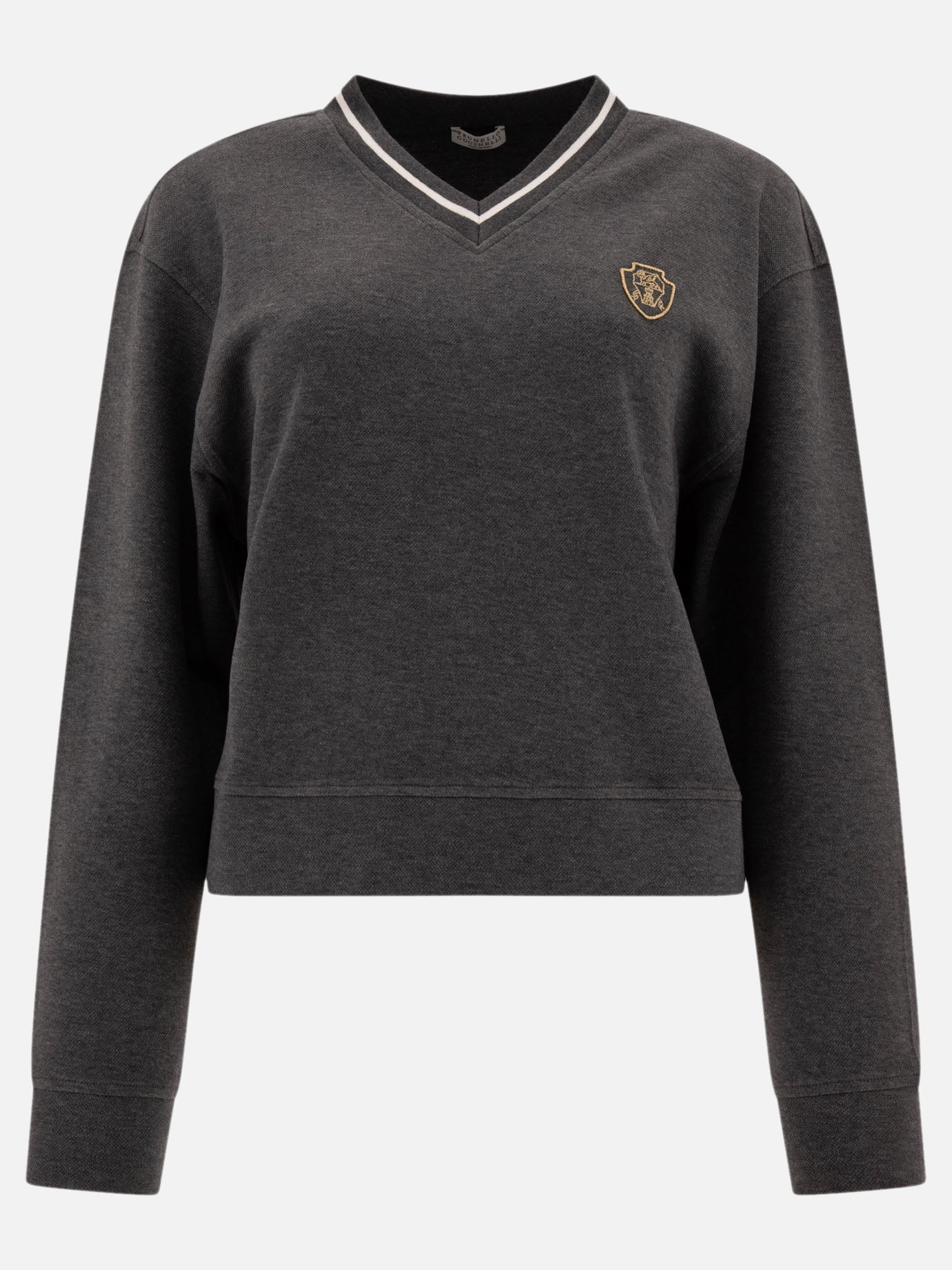 Crewnecks Solid colour  Grey - Brunello Cucinelli Women | PDP | VIETTI Online Store | thumbnail