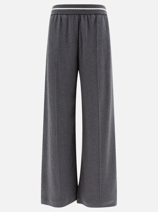 Brunello Cucinelli Techno cotton trousers Grey