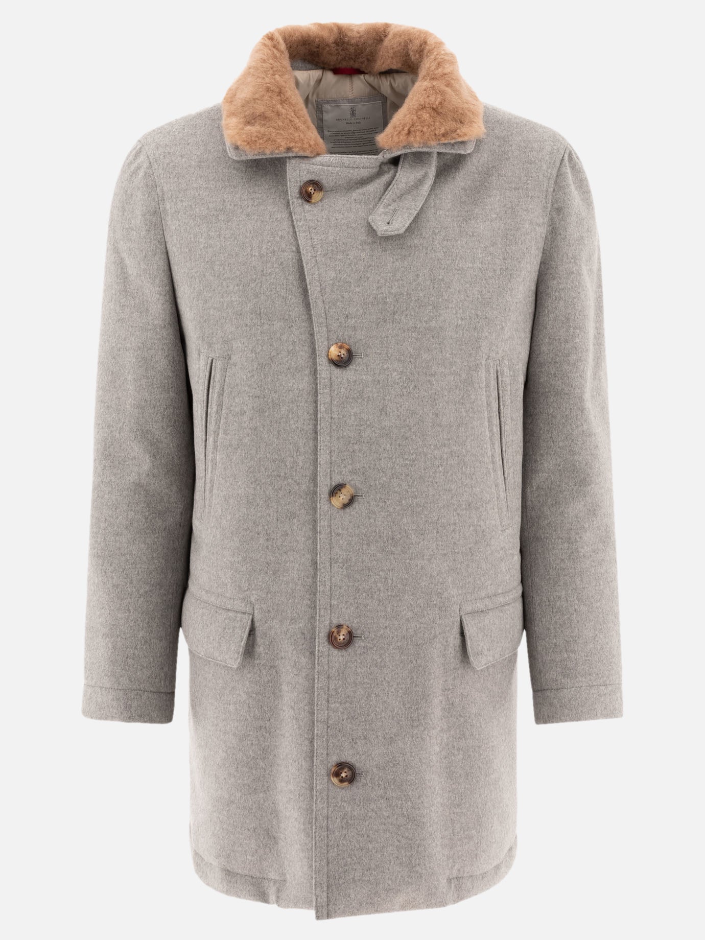 Bonded cashmere beaver coat