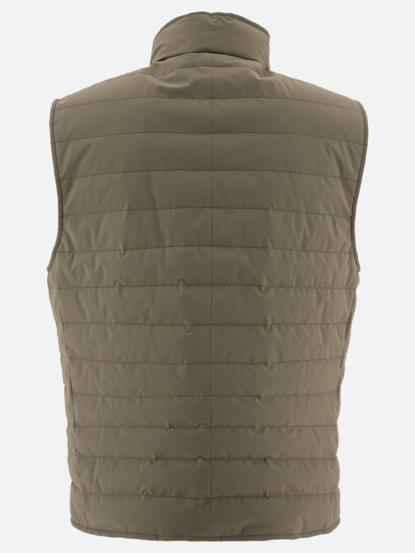 Brunello Cucinelli Bonded taffeta lightweight down vest Green