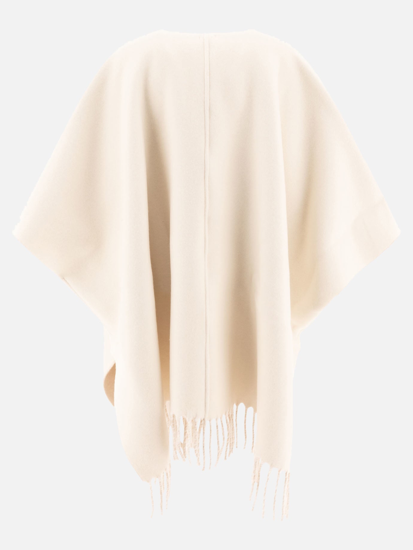 Wool and cashmere double knit poncho