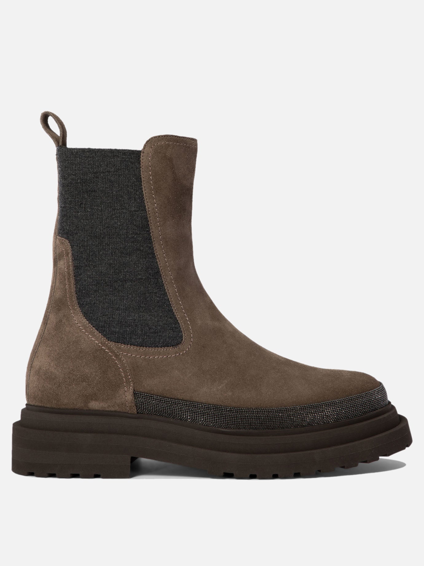 Brunello Cucinelli Chelsea boots with Precious Contour Brown