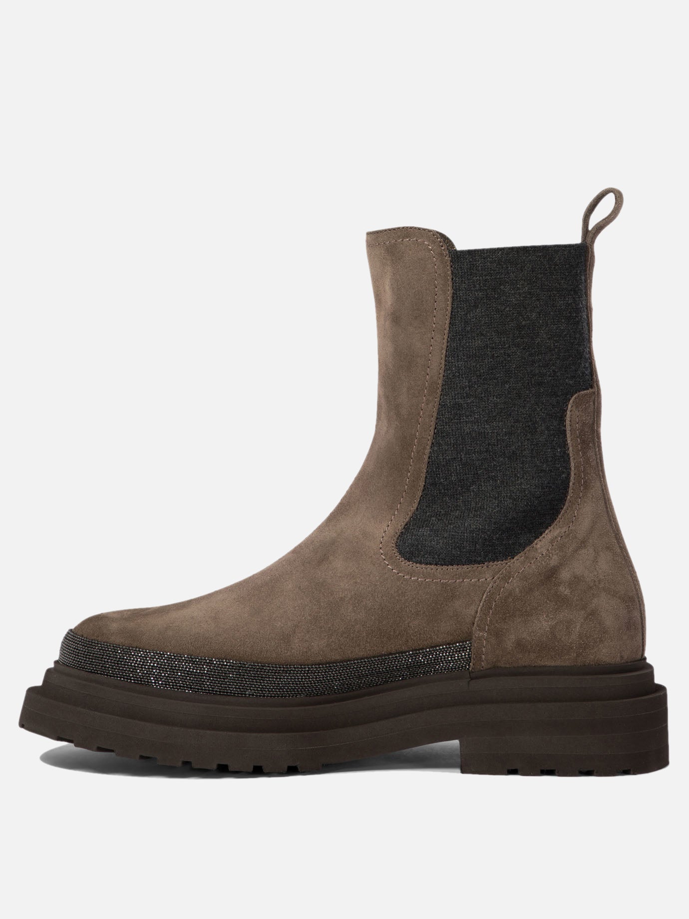 Brunello Cucinelli Chelsea boots with Precious Contour Brown