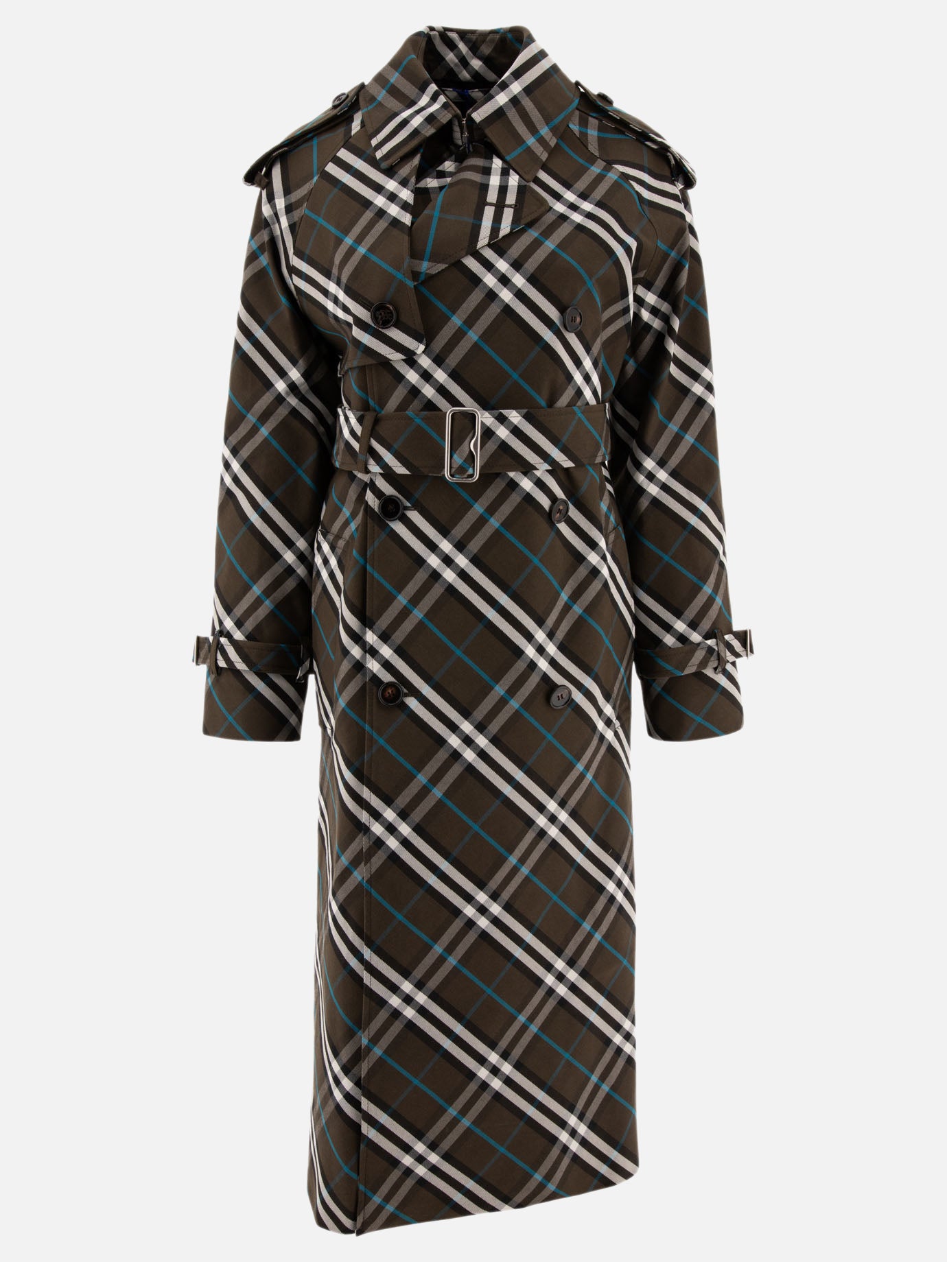 Raincoats & Trench coats Check  Green - Burberry Women | PDP | VIETTI Online Store | Zoom-Modal
