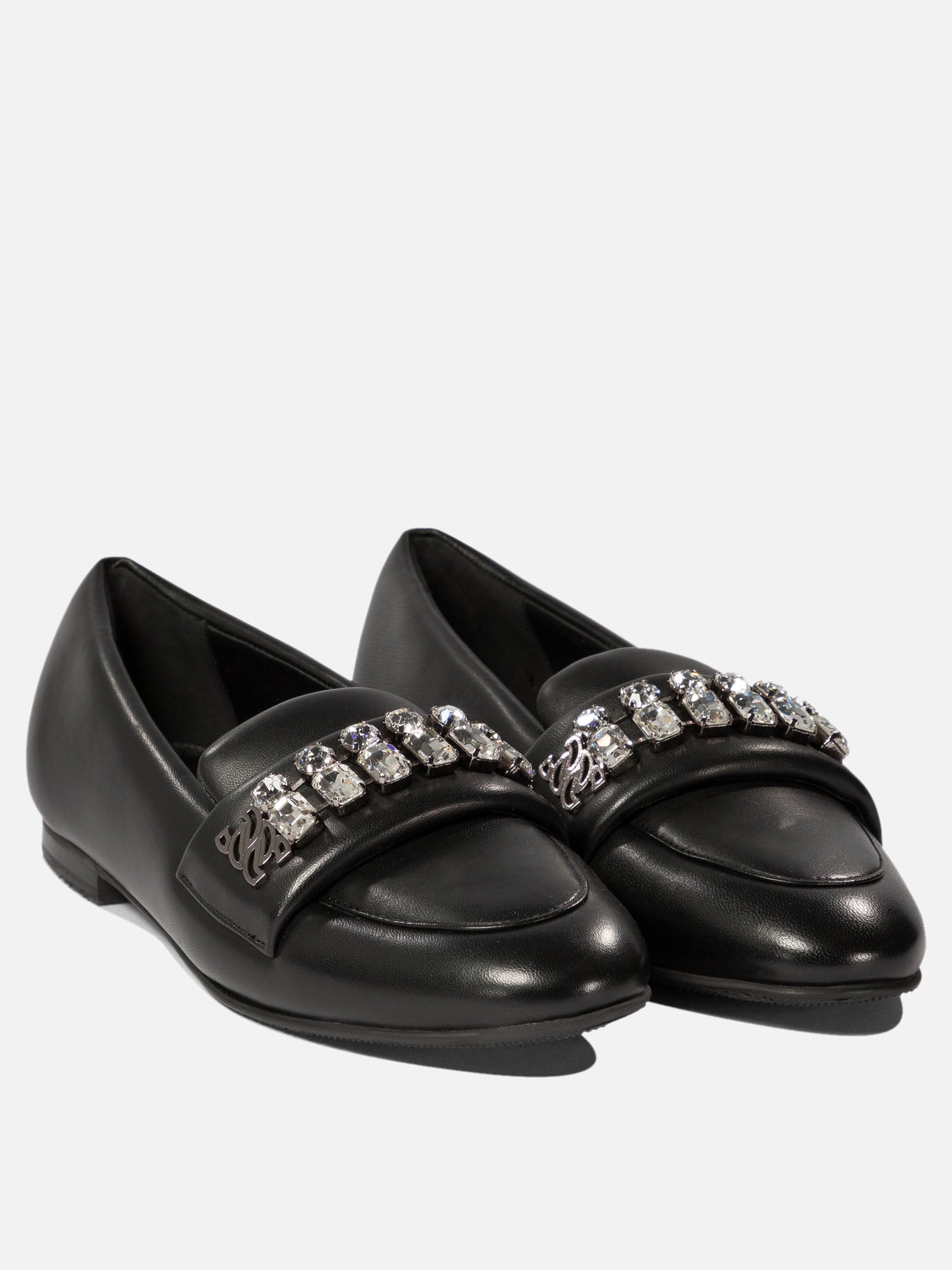 Loafers with crystal details