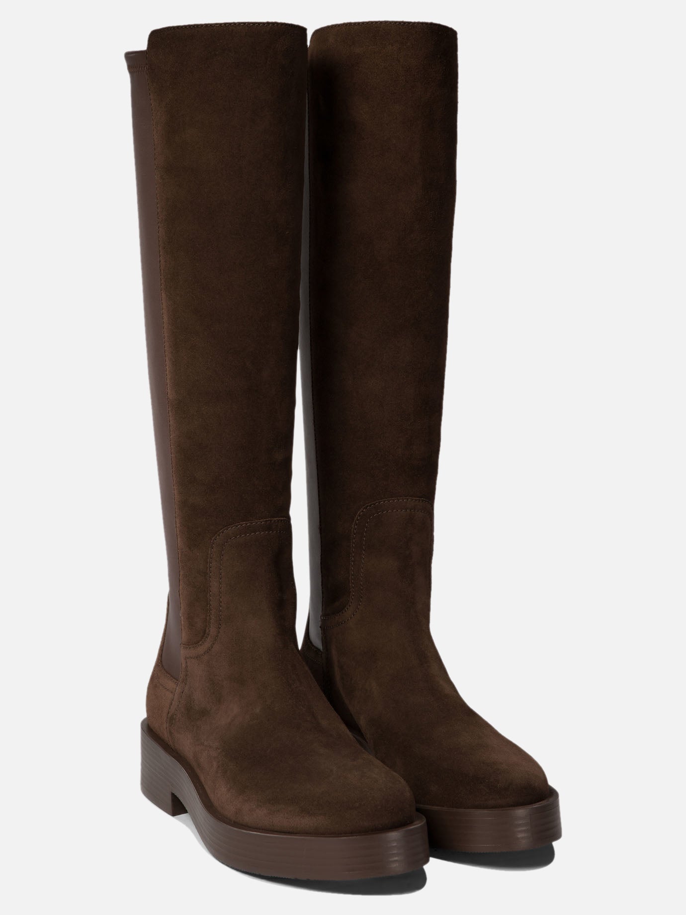 Casadei Boots with suede inserts Brown