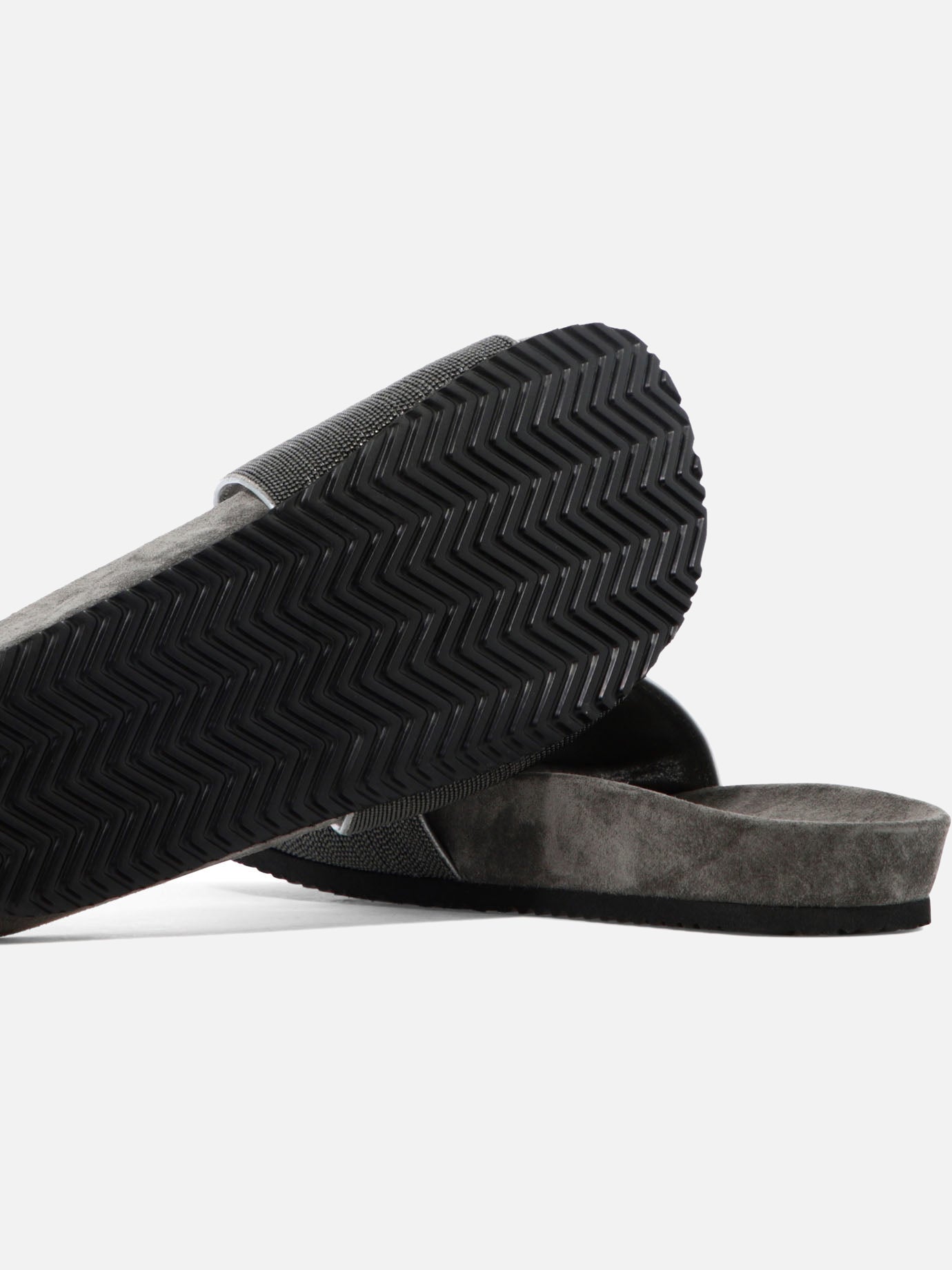 Flat sandals 100% leather 100% rubber  Grey - Brunello Cucinelli Women | PDP | VIETTI Online Store | Zoom-Modal_5
