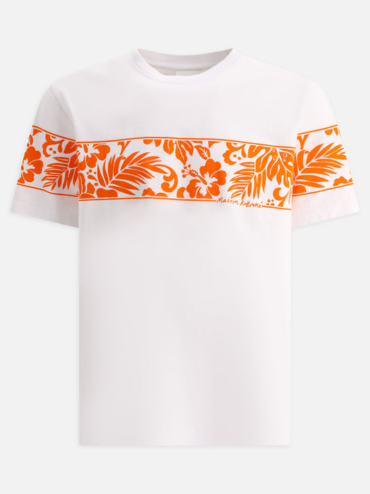 Crewneck t-shirts Floral  White - Maison Kitsuné Men | PDP | VIETTI Online Store 

