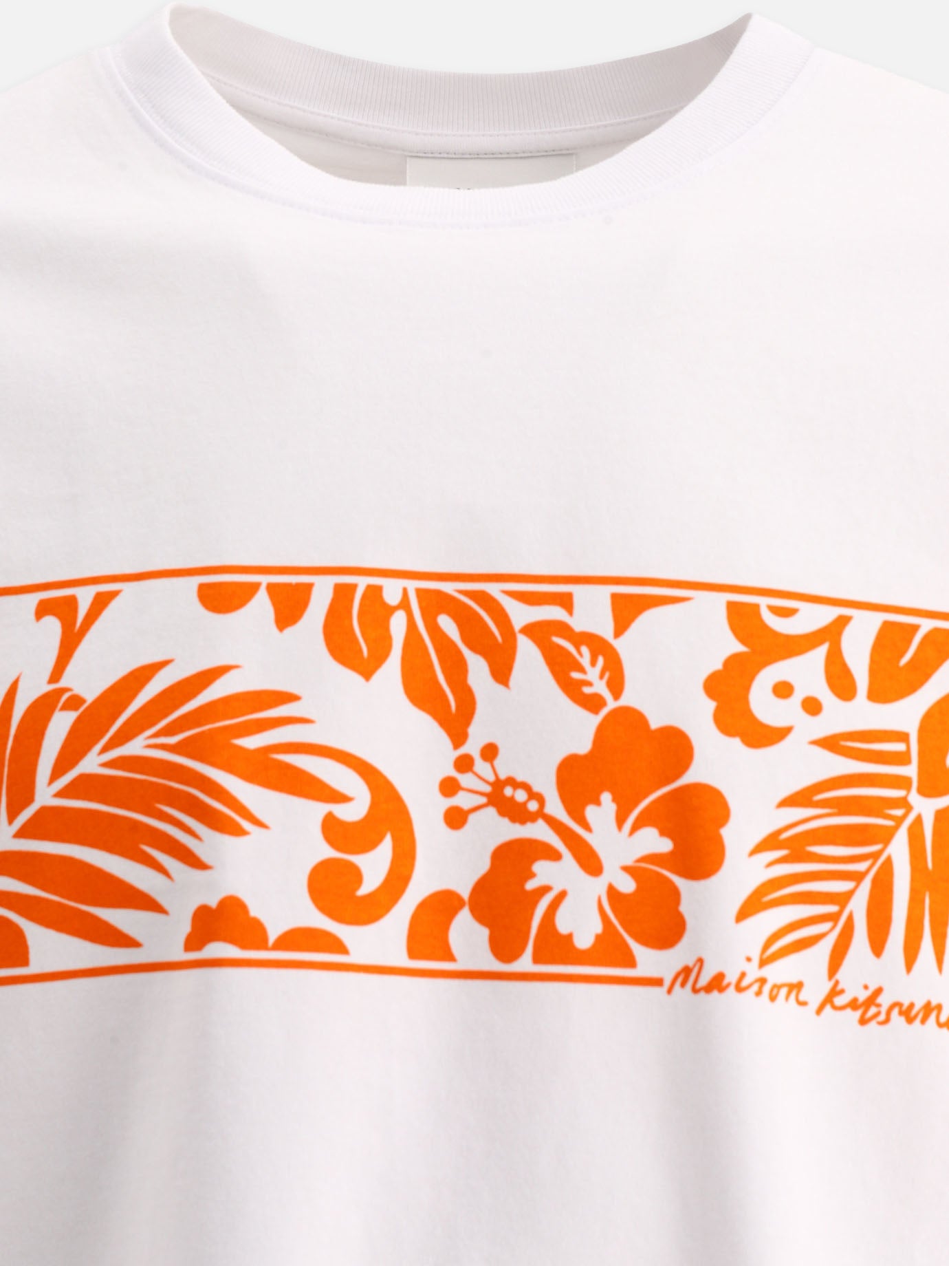 Crewneck t-shirts Floral  White - Maison Kitsuné Men | PDP | VIETTI Online Store | thumbnail_3