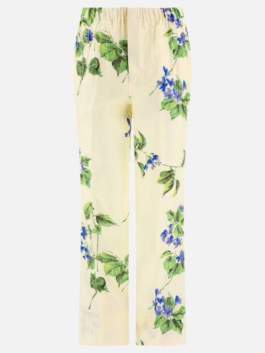 Leisure trousers Floral  White - Prada Women | PLP | VIETTI Online Store 
