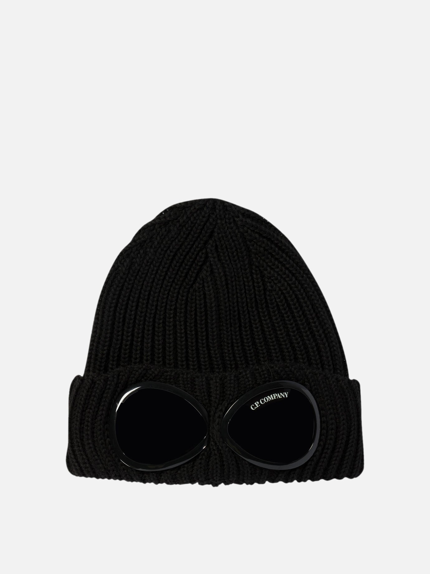 C.P. Company "Goggle" extra fine merino wool beanie Black