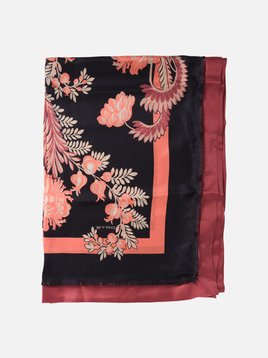 Etro Floral silk scarf 10970734_UNI Red 1