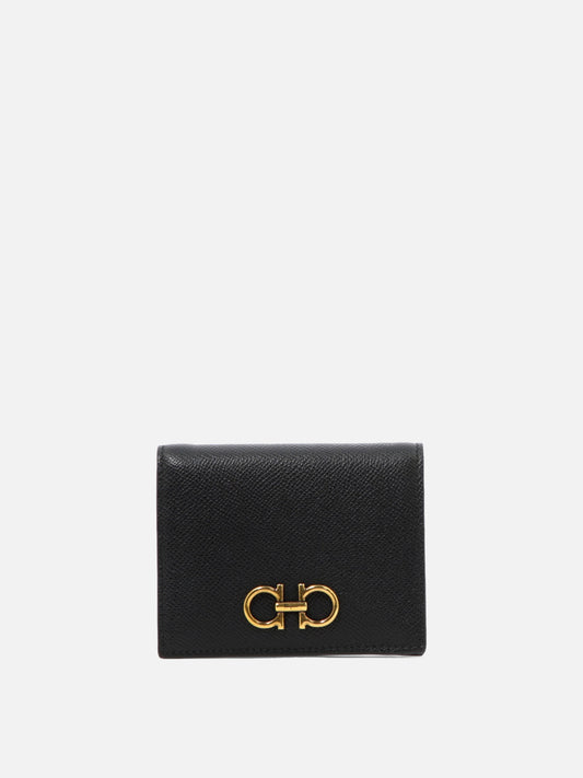 "Gancini" compact leather