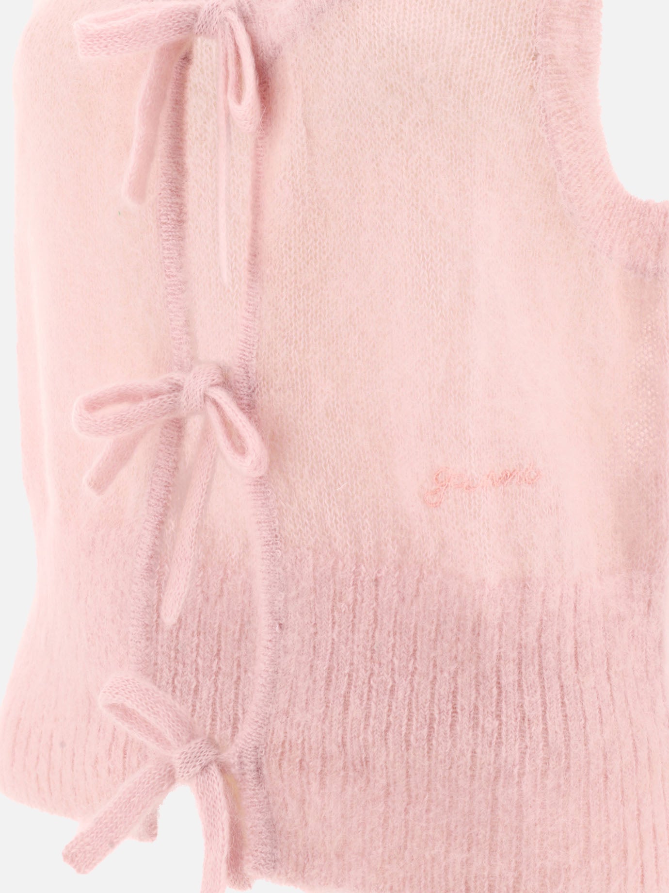 Mohair tie string vest