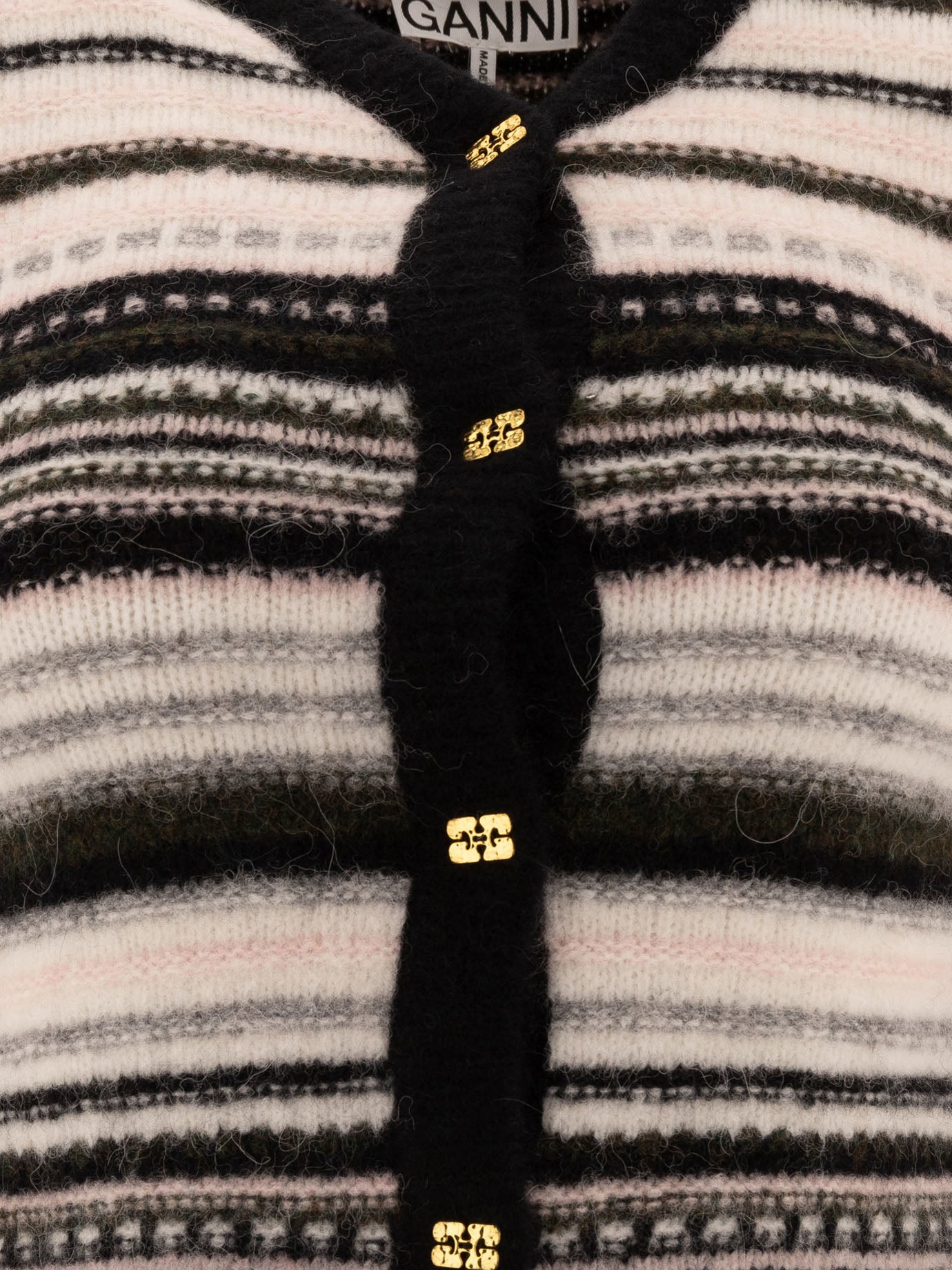 Ganni "Fair Isle" cardigan Black