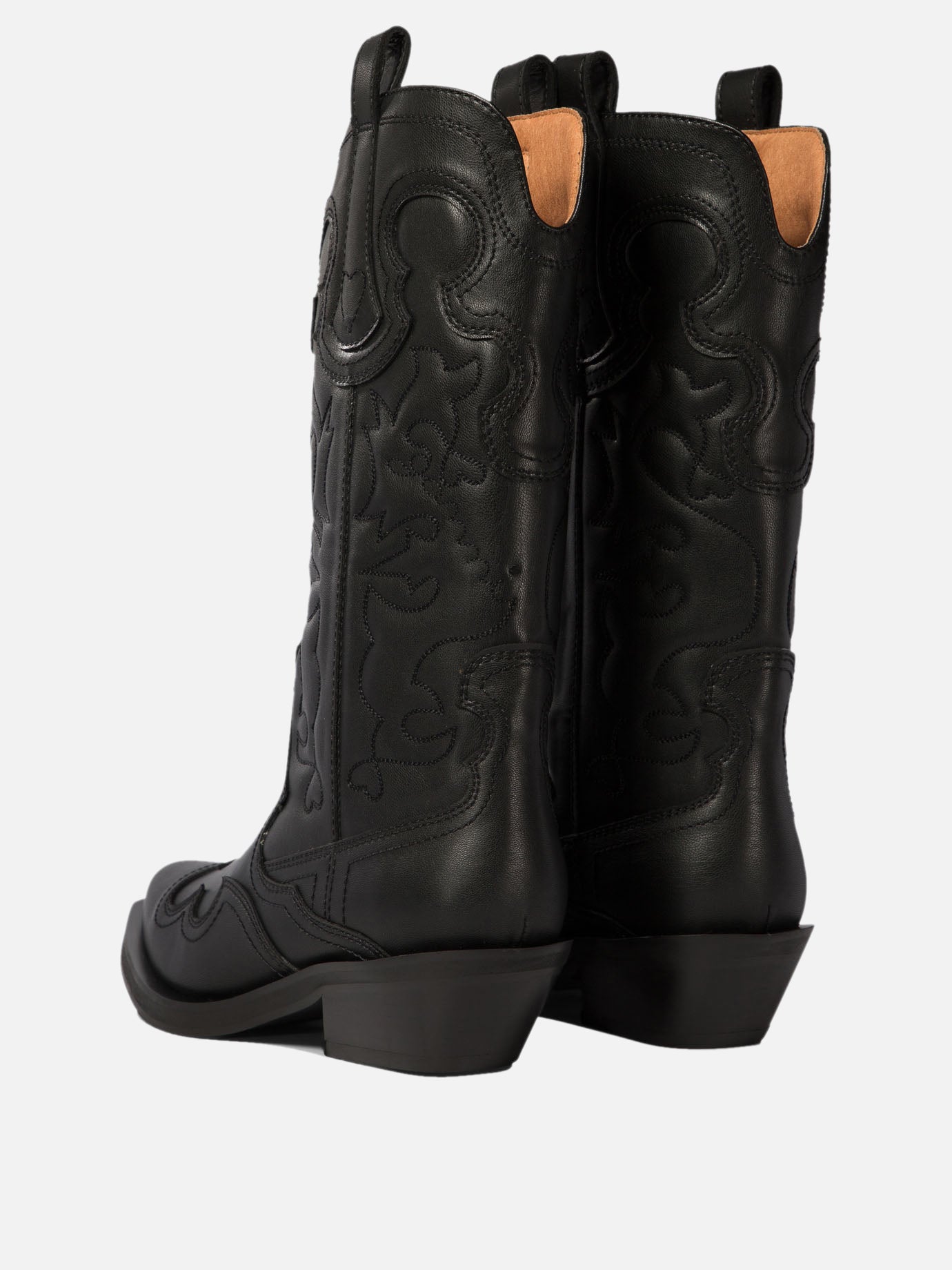 Cowboy 100% polyuretane - 100% rubber  Black - Ganni Women | PDP | VIETTI Online Store | thumbnail_4