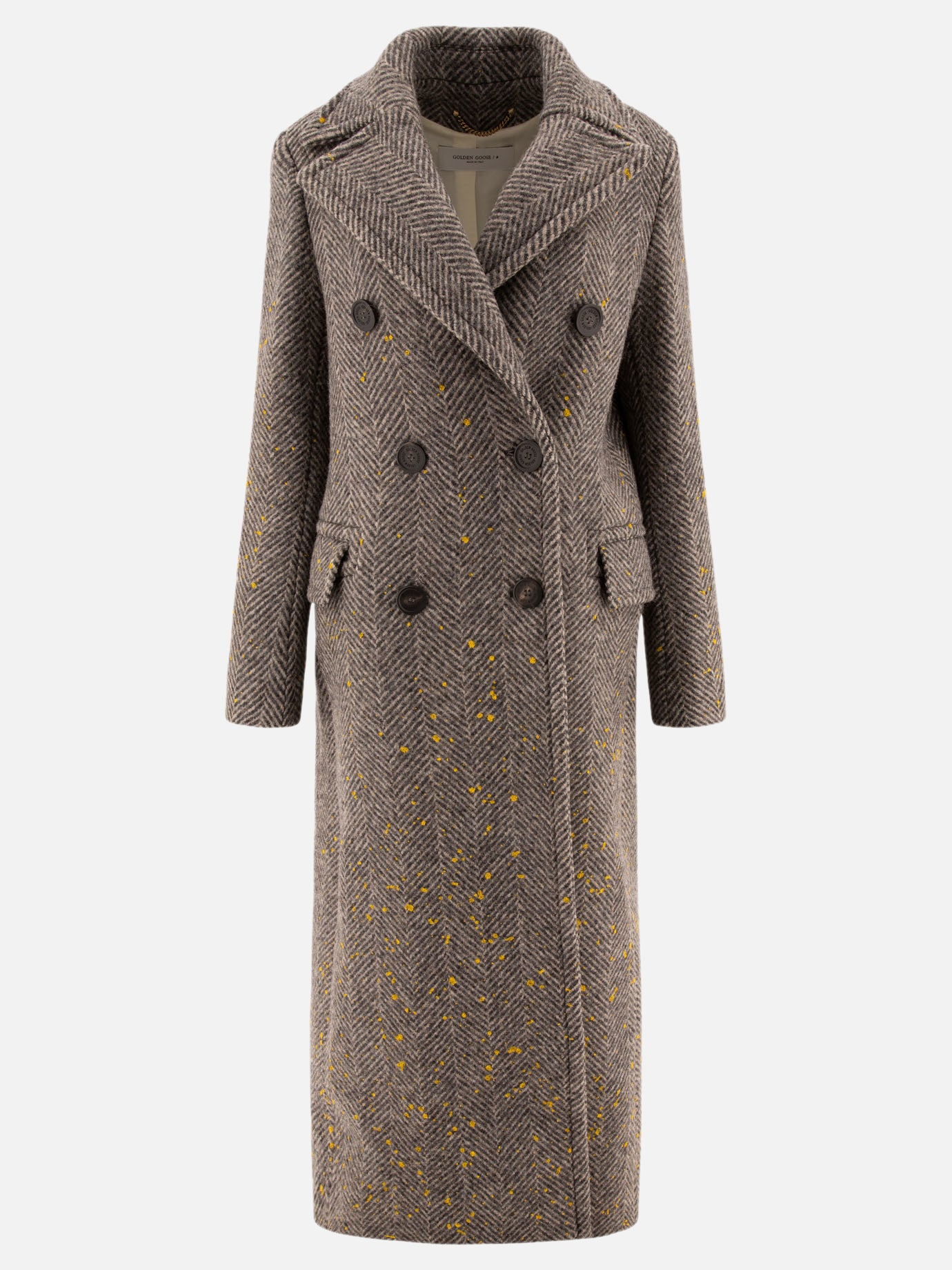 Long coats Herringbone  Grey - Golden Goose Women | PDP | VIETTI Online Store | thumbnail