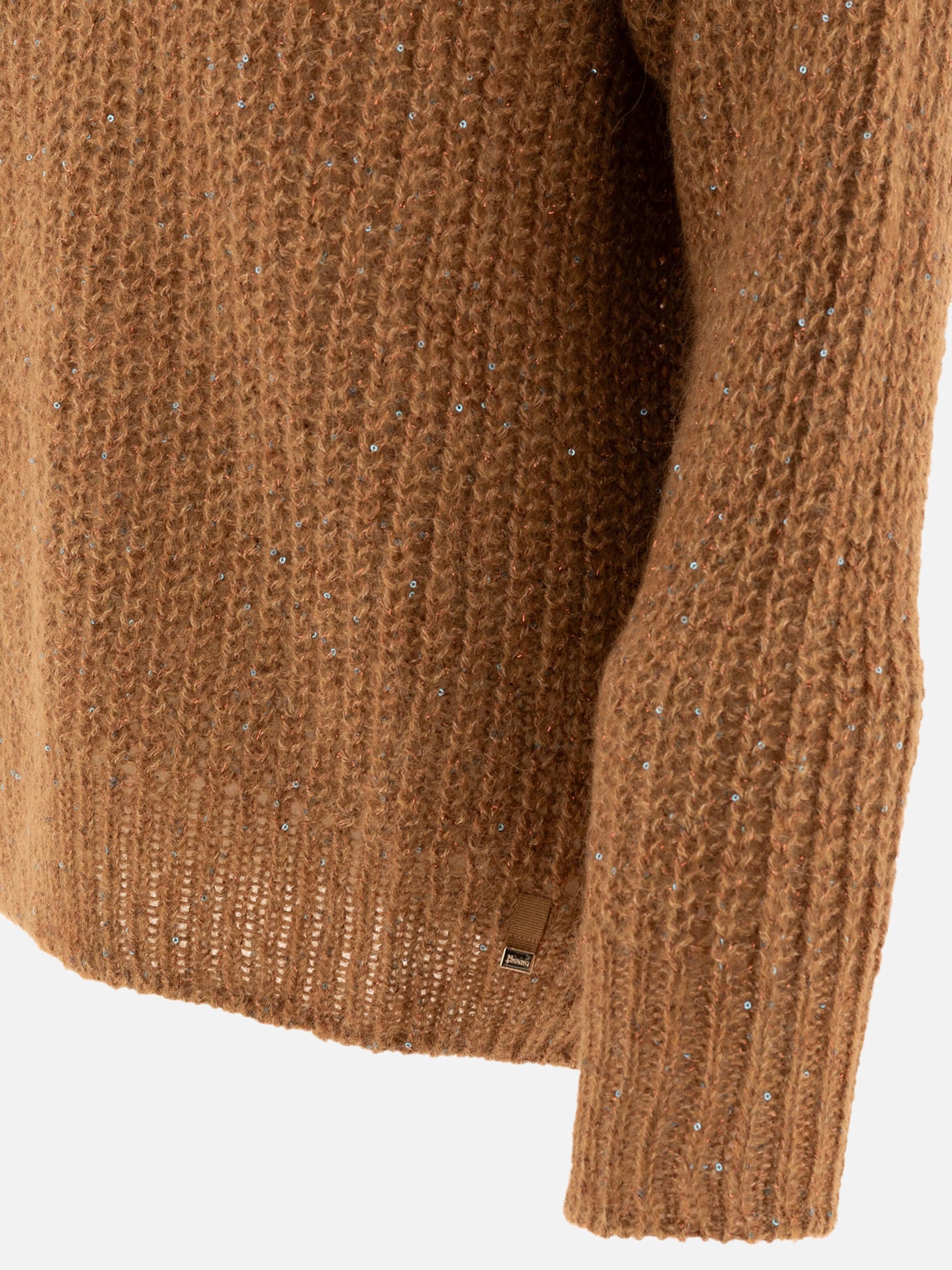 Herno Sweater with sequins Brown