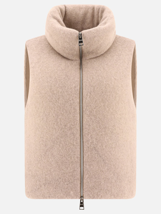 Vest jackets Solid colour  Beige - Herno Women | PLP | VIETTI Online Store 
