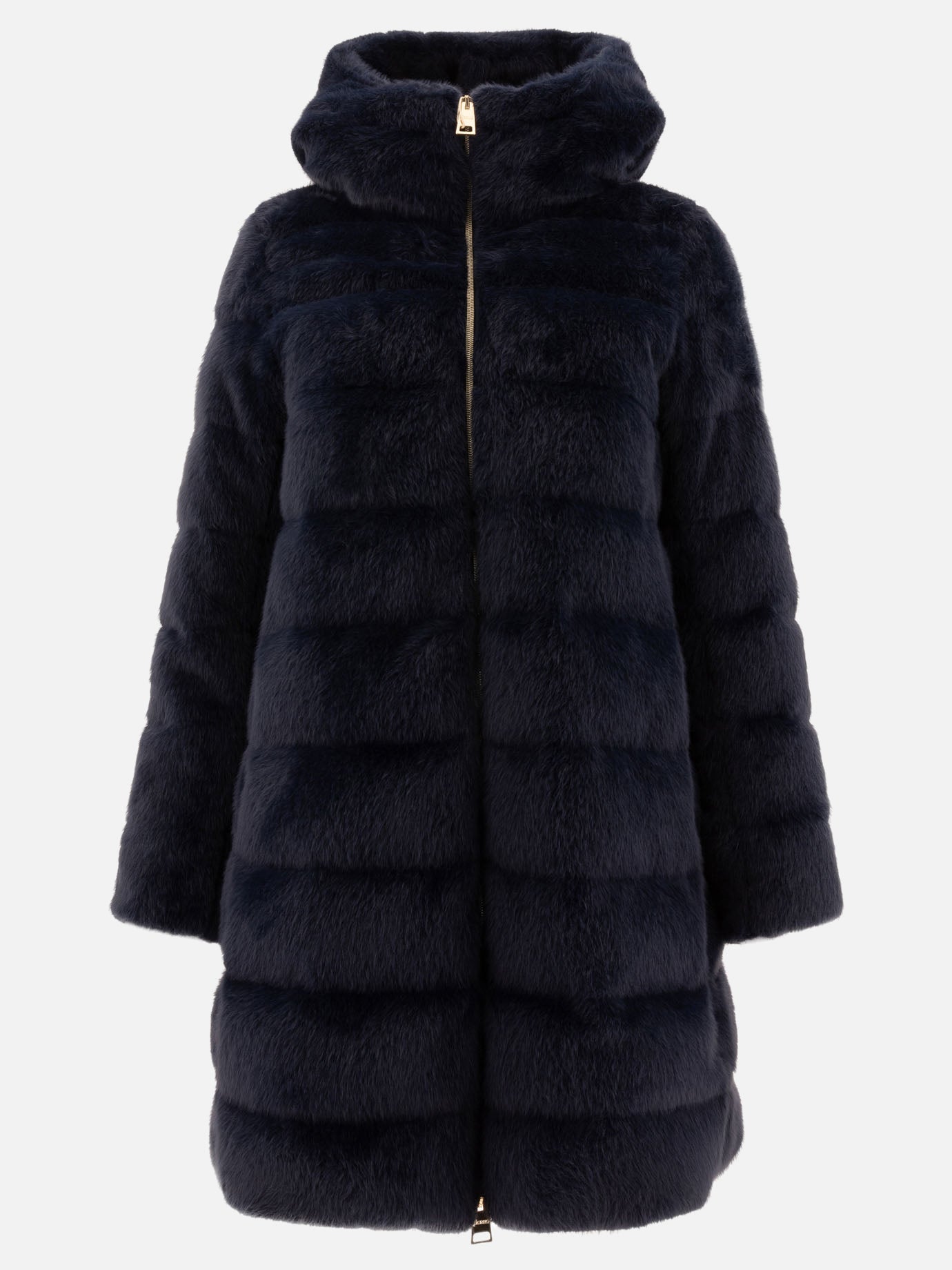 Herno Faux fur down coat Blue