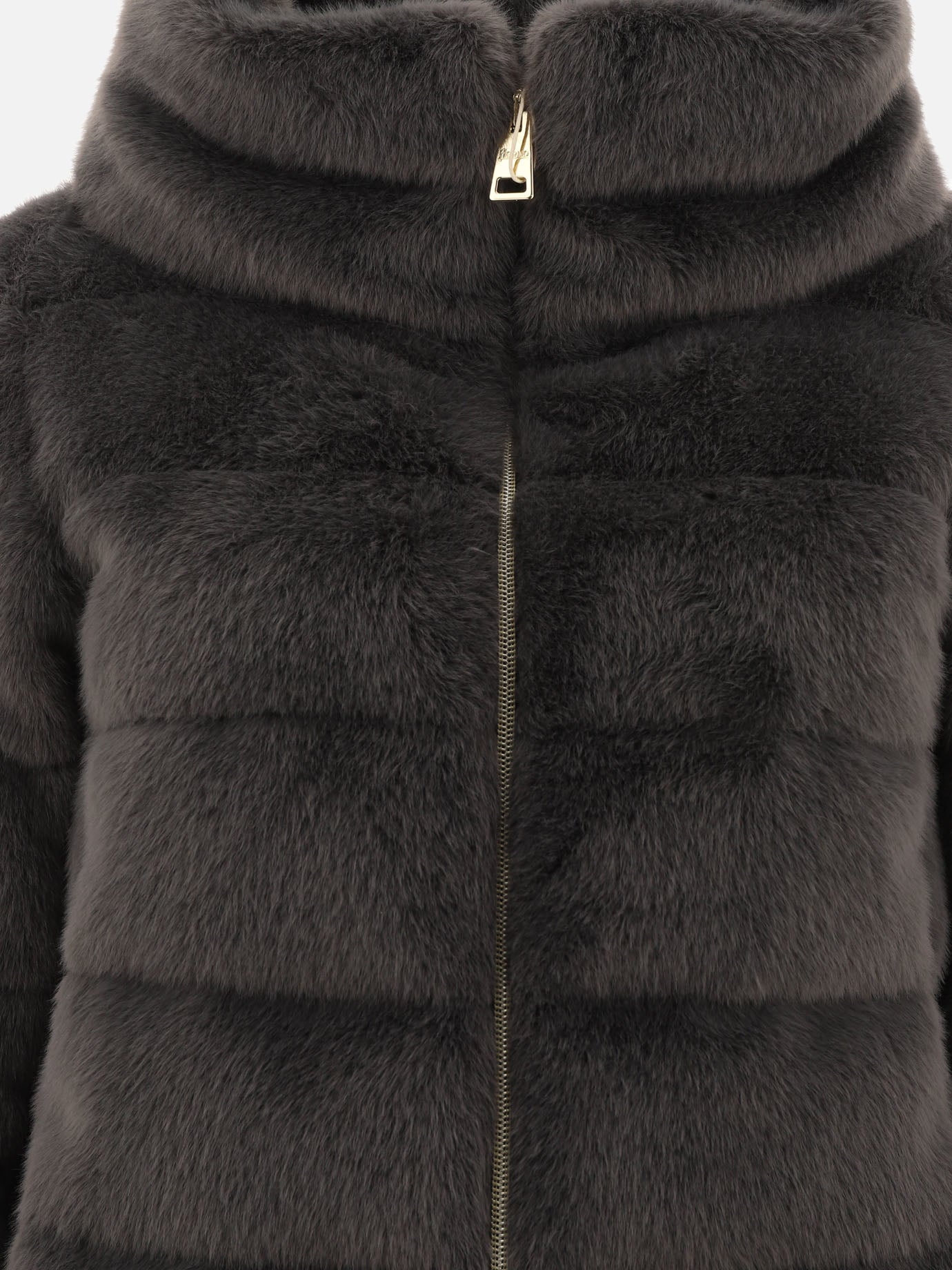 Faux fur down jacket