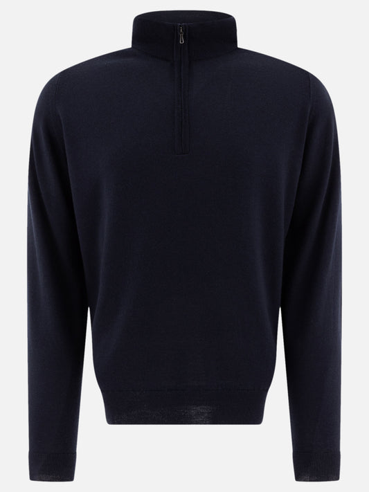 John Smedley "Tapton" half-zip sweater Blue