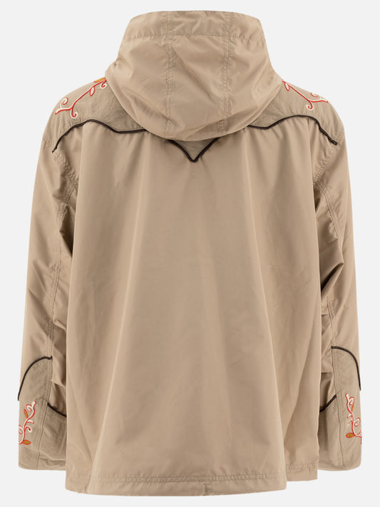 KAPITAL Windbreaker jacket with floral embroidery 16501944_5 Beige 2