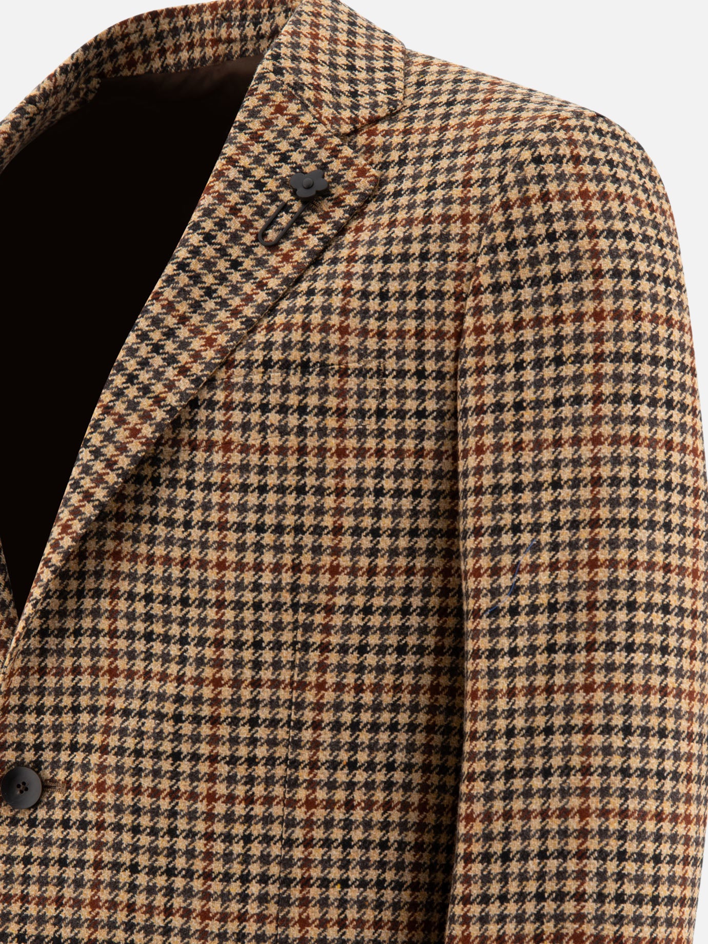 Lardini Single-breasted Houndstooth blazer Beige