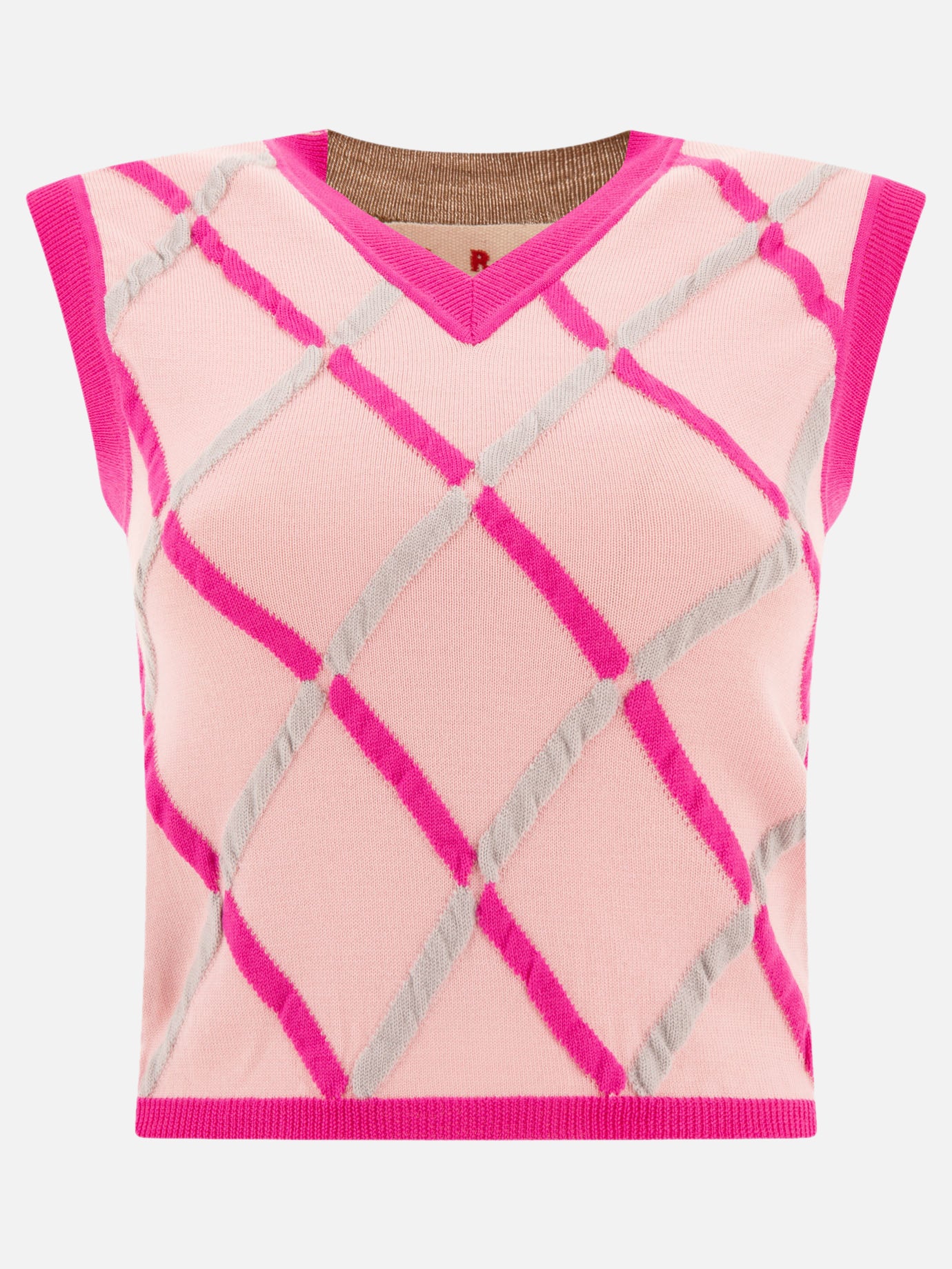 Marni Waistcoat with diamond pattern Pink