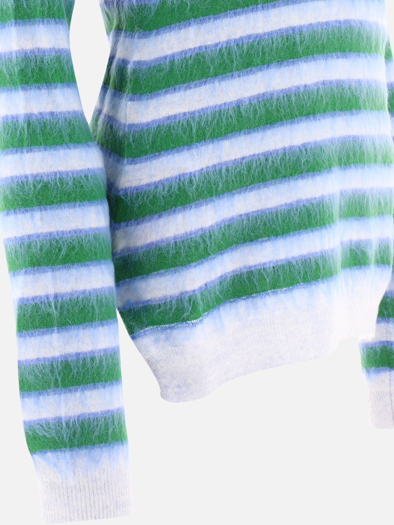 Marni Striped mohair sweater Light blue