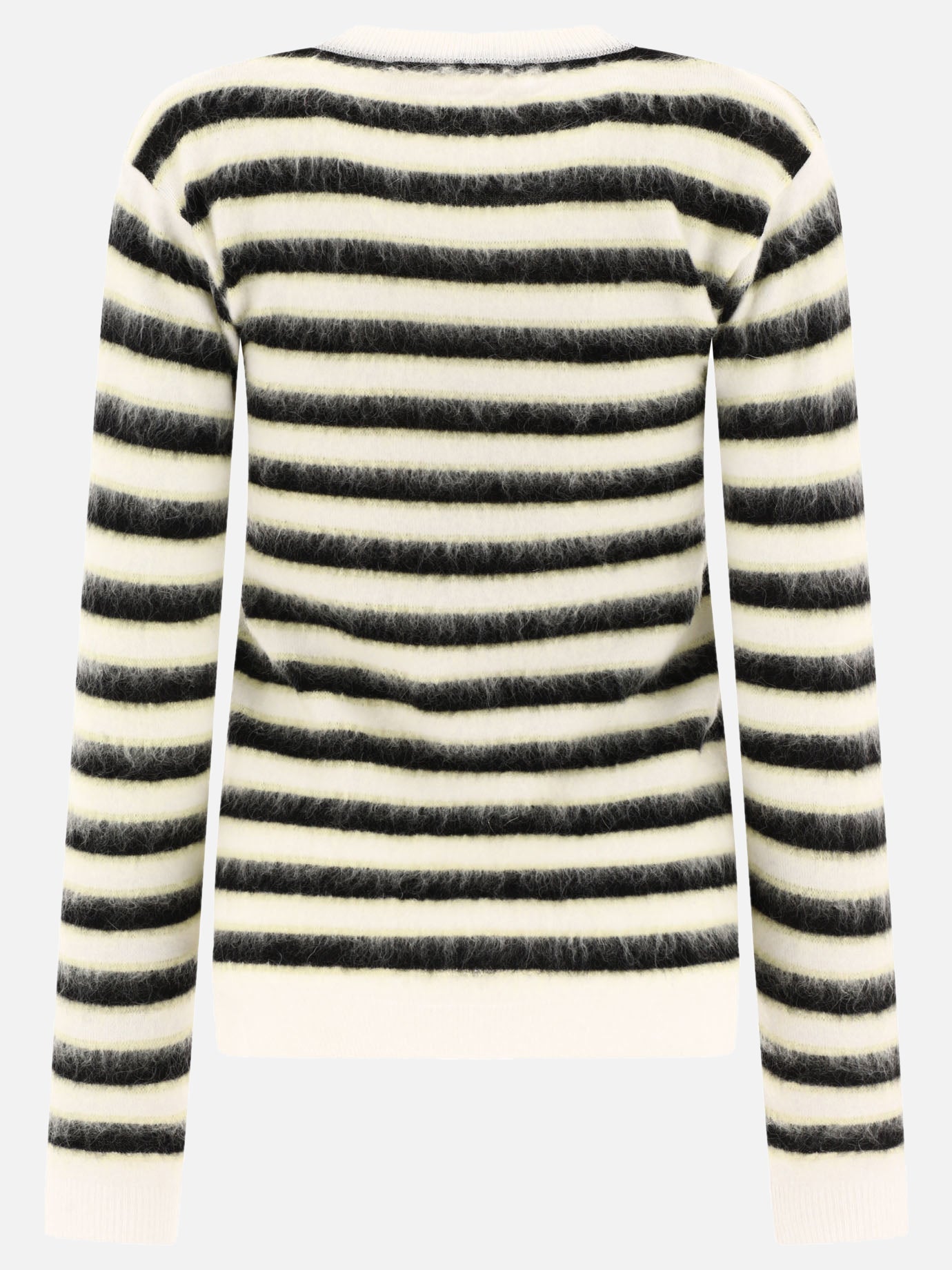 Marni Striped mohair sweater White