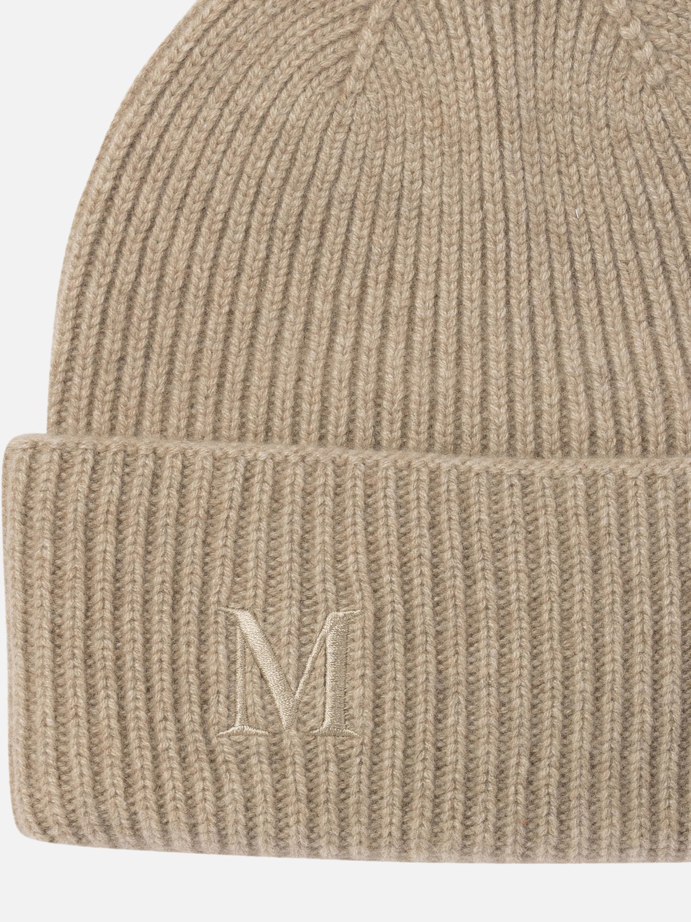 Max Mara Ribbed cashmere beanie Beige