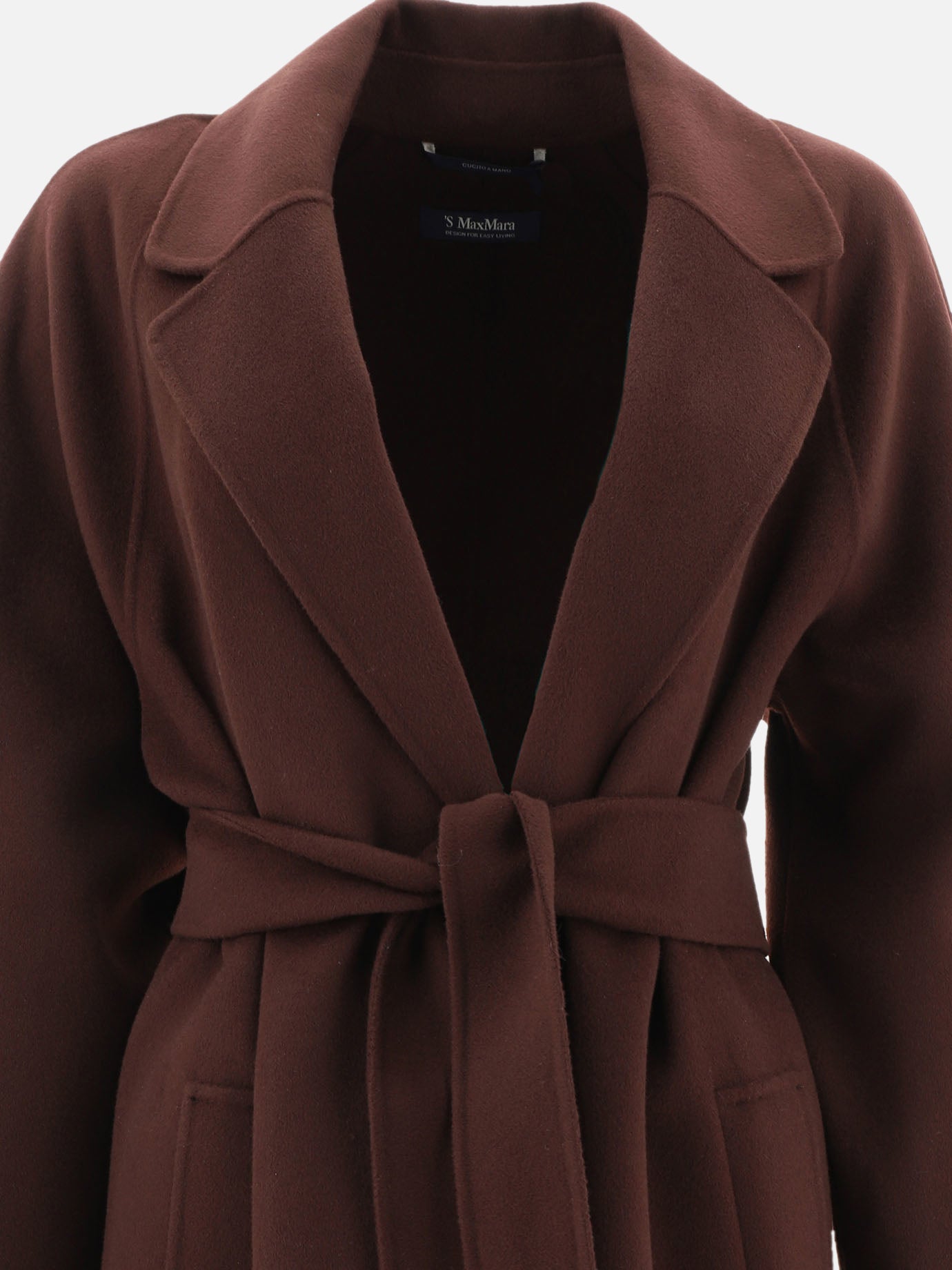 "Agata" wool belted long coat